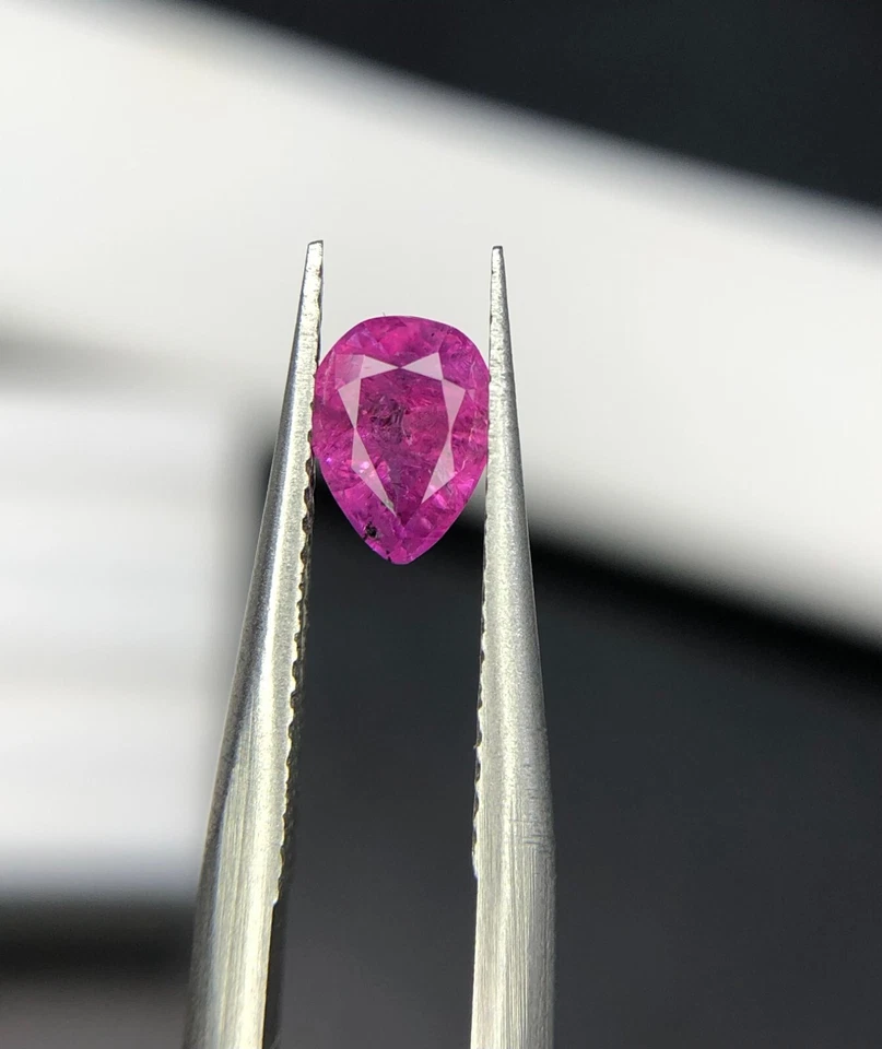 0.65 Ct Natural Untreat Ruby Purplish Color Pear Shape Gem's From Afghanistan - Image 3 of 4