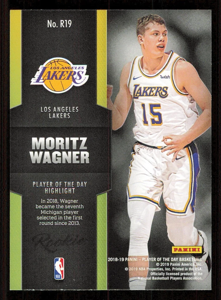 2018-19 Panini Player of the Day Rookies #R19 Moritz Wagner - Image 2 of 2