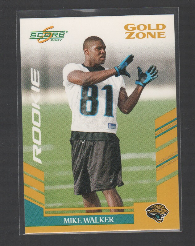 MIKE WALKER 2007 SCORE GOLD ZONE ROOKIE CARD #345 /600