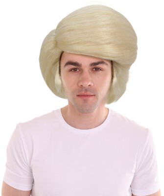 HPO Adult Men's Animated Movie Villain Blonde Puffy Wig | Best for Halloween