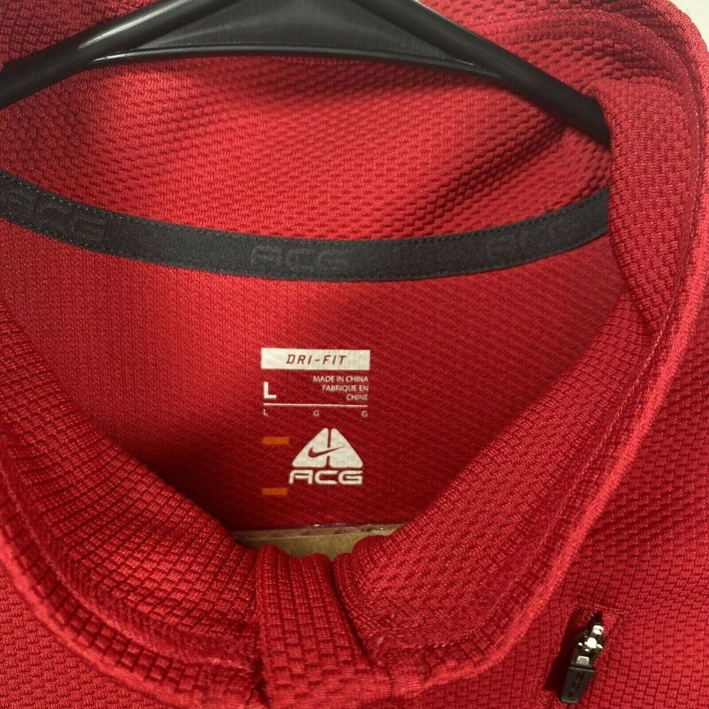 SACAI X NIKE Nike ACG 1 4 Zip Pullover Giacca Uomo Grande Termico Rosso