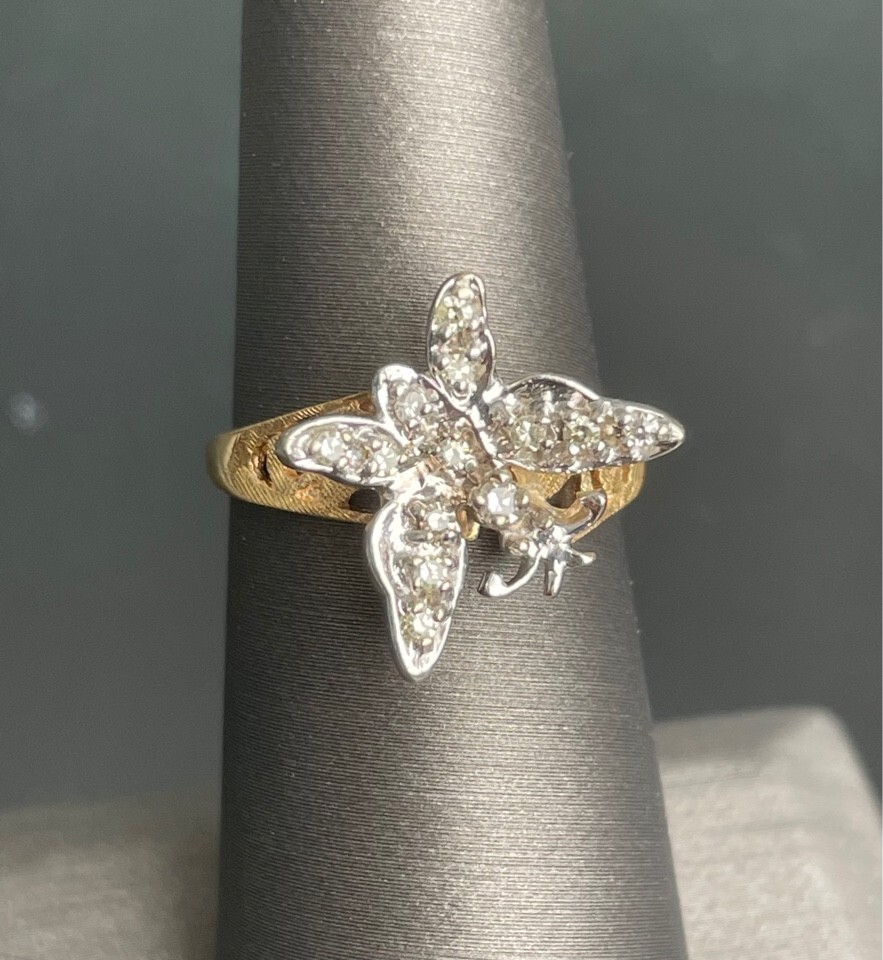 14K GOLD コンビネーション リング 楽天市場】【高級感溢れるコンビネーションリング】K10(イエロー