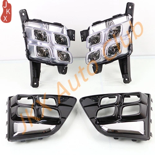 For HY Creta ix25 2014 2015 2016 DRL LED Daytime Running Lights Fog Lamps - Foto 2 di 8