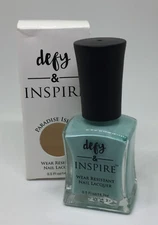 defy & Inspire Wear Resistant Nail Polish in Paradise Island Sea Foam Mint Green