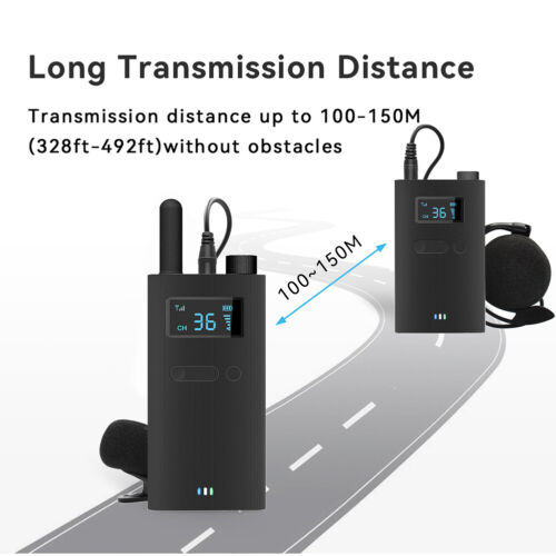 2.4G Wireless Tour Guide System with Microphone Audio Transmitter for Teaching - Zdjęcie 9 z 11