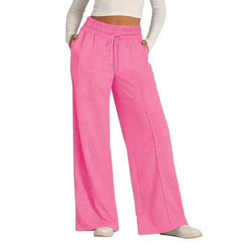 Damen Jogginghose mit weitem Bein Unterteil Freizeit Sport Jogging Hose - Bild 33 von 36