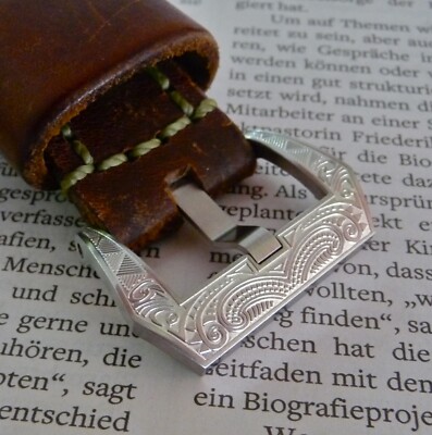 Edle Schließe Buckle 26mm  f. Lederbänder Uhrenarmbänder Canvas Bänder Straps
