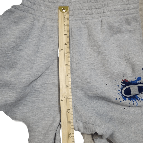 Champion Sweatpants Boys Youth XL Gray Elastic Waistband Splatter Logo Joggers - Picture 4 of 9