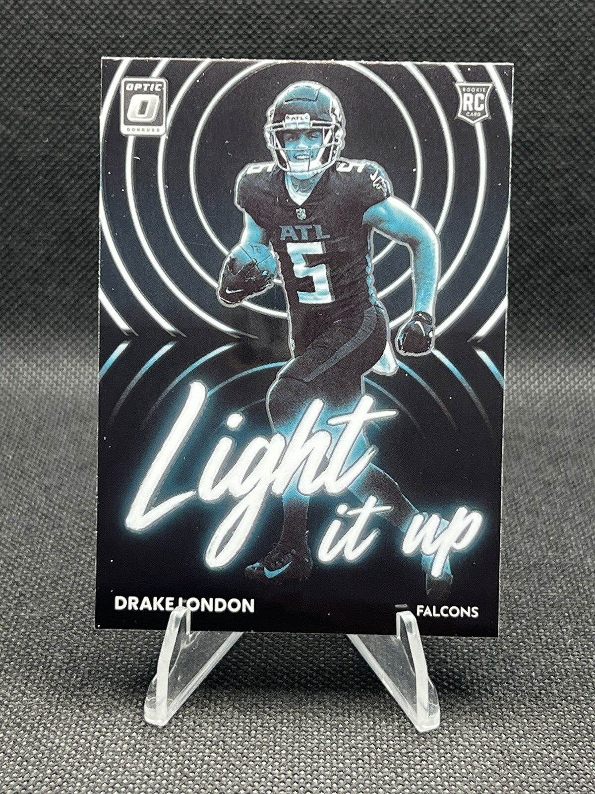 2022 Panini Donruss Optic Drake London Light It Up RC #LU-14 Atlanta Falcons