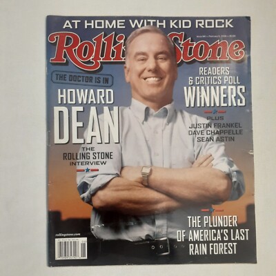 Rolling Stone Howard Dean Kid Rock Dave Chappelle Sean Astin Air Justin Frankel