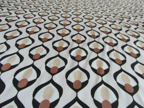 Viscosestoff 100%Viscose gepunktet cremweiß-beige-braun-schwarz 1,36x 1,8Meter - Bild 14 von 23