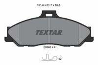 Textar 2354001 Bremsbelagsatz, Scheibenbremse FüR Ford, Ford Asien & Ozeanien