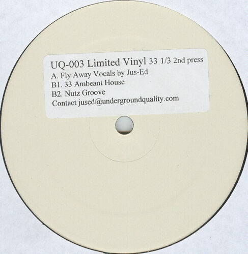 Jus-Ed Limited Vinyl 33 1/3 Underground Quality 12", RP 2008 - Foto 1 di 1