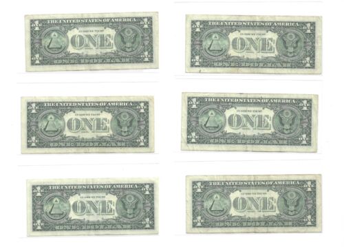 (6) 2013 B $1 Duplicate Star Note Bills Circulated- 3 DC and 3 Texas - Picture 2 of 2