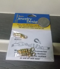 3 pack 7mm Magnetic Clasp Converter w/ Spring Ring Gold Colored