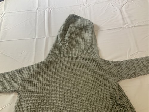 Sugar Rush Girls Hooded Gray Long Sleeve Cardigan Sweater Lace Trim Size S 7-8 - Picture 13 of 17
