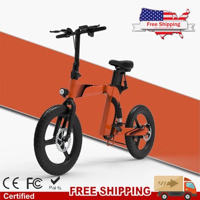 20'' Foldable Electric Moped Mountain Bike 250W Motor 36V 7.5Ah Li-Ion Battery