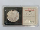 2001 Silver American Eagle Uncirculated Coin in Littleton Holder- Toned