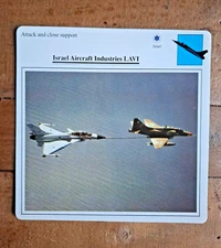 Israel Aircraft Ind. Lavi - Attack & Close Support - Warplanes Collectors Card.