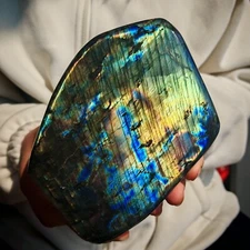 3.74LB Natural Labrador moonstone quartz free form mineral specimen 1.7kg