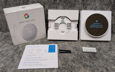 Google Nest Thermostat - Smart Programmable Wi-Fi Thermostat - Snow White