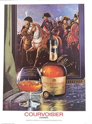 1974 COURVOISIER V.S.0.P Cognac The Brandy of Napoleon Vintage PRINT AD