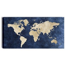 Mondo Blu - Quadro Mappamondo …