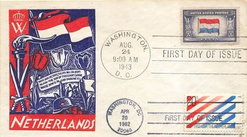 913 5c NETHERLANDS - Smartcraft - Staehle Dual FDC w/2003