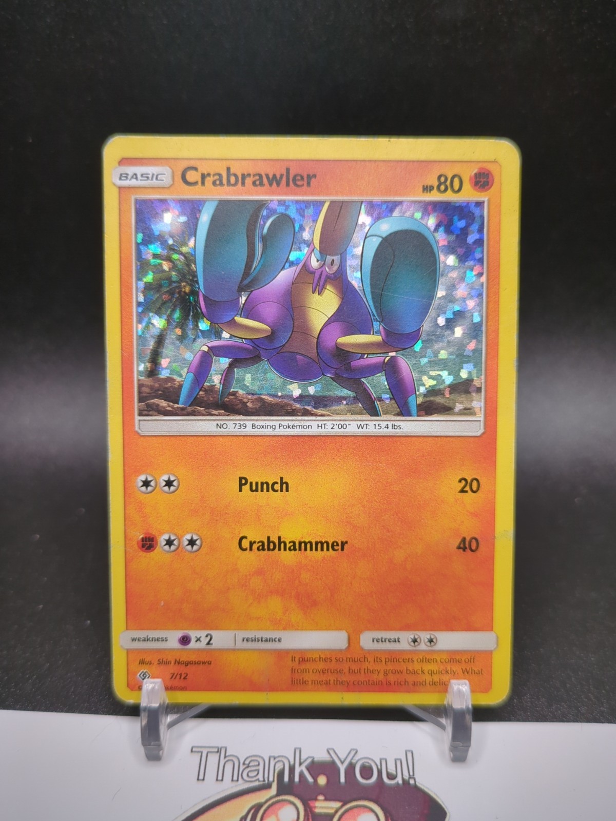 Pokemon TCG Crabrawler 7/12 Holo McDonald's Promo 2017 MP