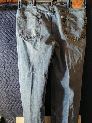 Levi's Light Blue Relaxed Straight Jeans Men Button Zip Cotton Regular
