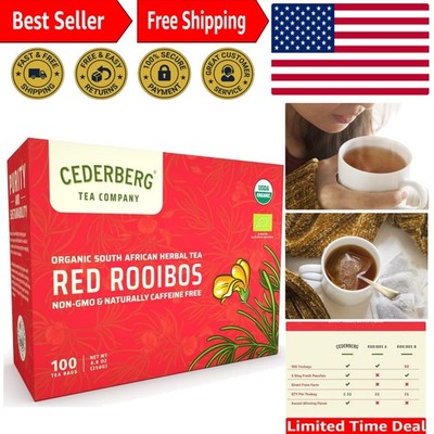 Delicious 100 Count Red Rooibos Tea - Biodegradable, Caffeine-Free Pleasure