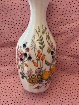 Hammersley English Bone China 6.5'' Vase Fruit and Flowers Perfect!  Free Ship!