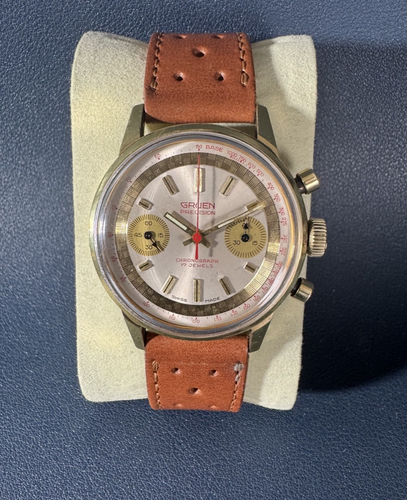 Vintage Gruen Precision Chronograph 70er Jahre Ref. 770R Valjoux 7733 Unique Dial - Bild 1 von 6