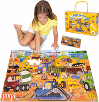 Xxl Puzzle Kinder Baustelle Mit 48 GroßE Teile. Bodenpuzzle Xxl 92 X 62 Cm Als G