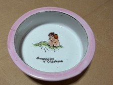 1920-30s Snuggle pot & Cuddlepie  CHILDS BREAKFAST BOWL - Japan - Age Crack
