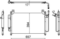 Mahle Kondensator, Klimaanlage AC 642 000S FüR Mazda