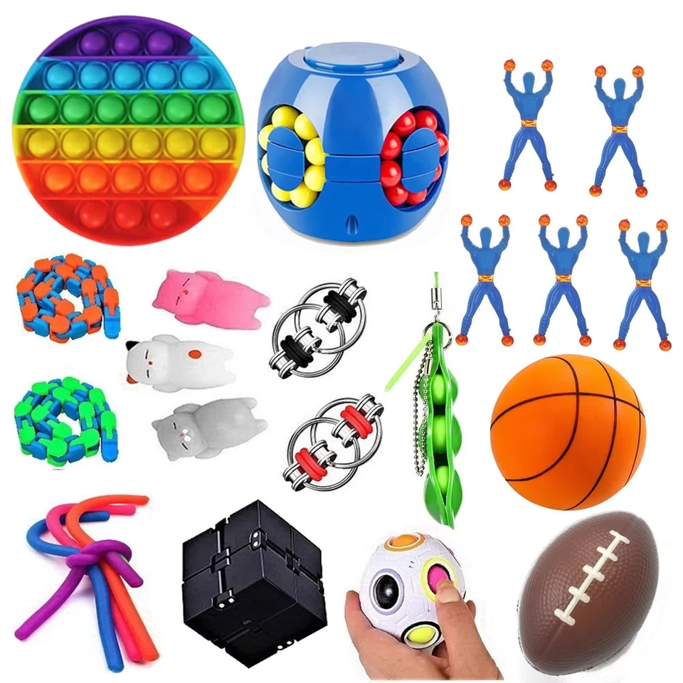 Fidget Toy Set Relax Anxiety Stress Twist Fiddle ADHD Sensory Aid Kids