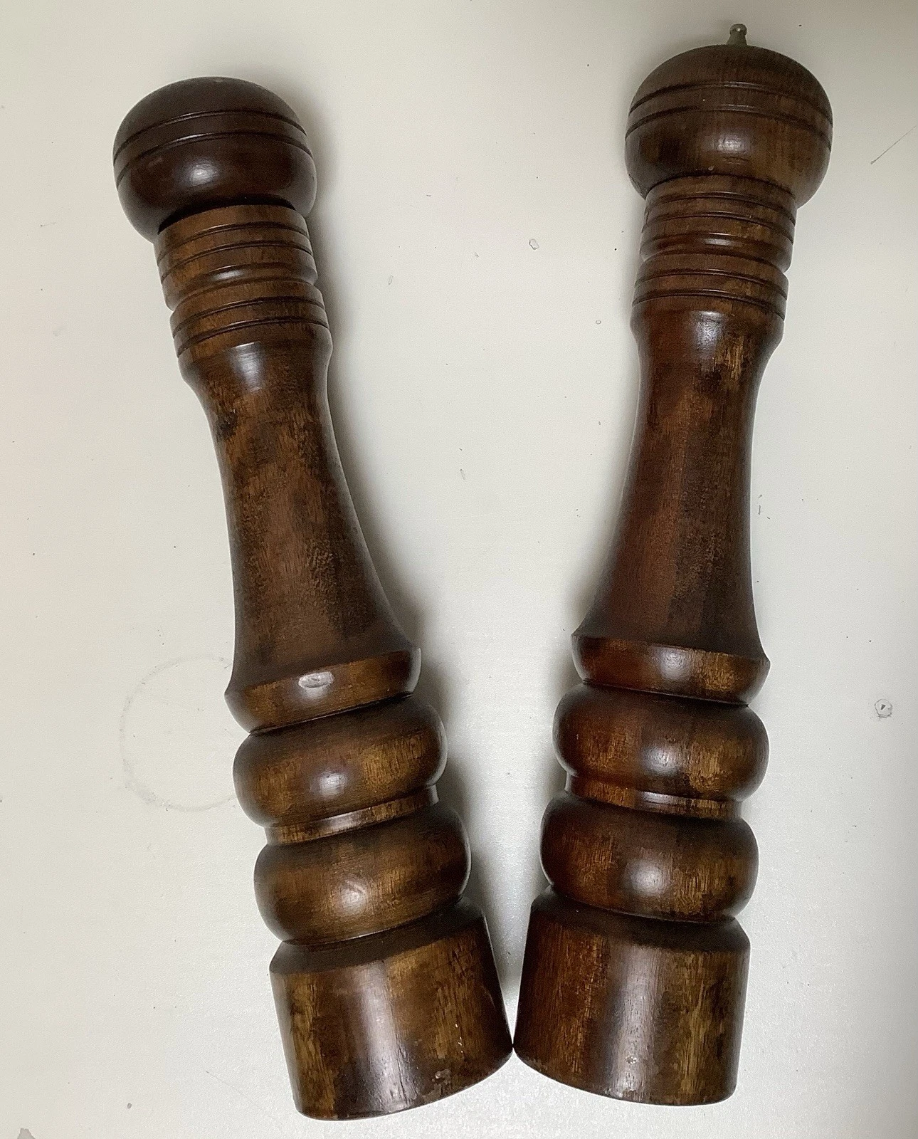 Wood Salt and Pepper Set 14” LARGE | MCM|Tableware|Turned Wood Salt Pepper Mill