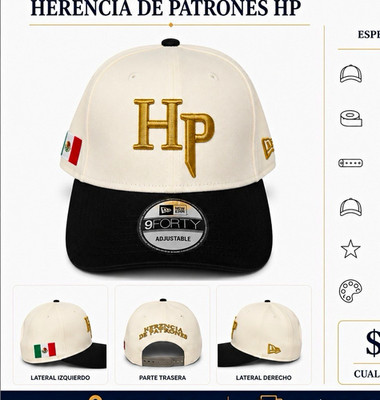 New Era 9FORTY Herencia de Patrones HP Adjustable Cap One Size Cream Black