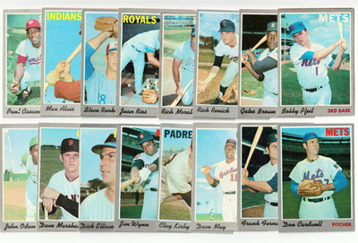 1970 Topps Baseball Cards, Singles, Fill Your Set, You Pick