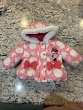 Disney Baby Girls Minnie Puffer Jacket Size 0-6 Mo. From Disney Store
