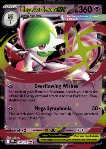 Pokemon Mega Gardevoir ex (89/583) Ascended Heroes NM HOLO