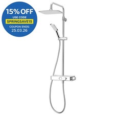 Triton Thermostatic Mixer Bar Shower Twin Head Adjustable Riser Rail Chrome