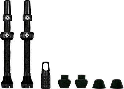 V2 Tubeless Valve Kit - Muc-Off V2 Tubeless Valve Kit - Black, 60mm, Pair -