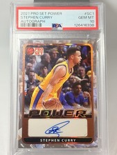 Leaf Pro Set Power Base Autographs Stephen Curry BA-SC1 2021-22 Insert (pop 2)
