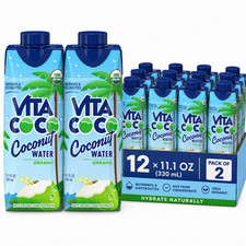 Vita Coco Organic Coconut Water &ndash; 2 Pack (Each Pack Contains 12 &times; 11.1 fl oz)