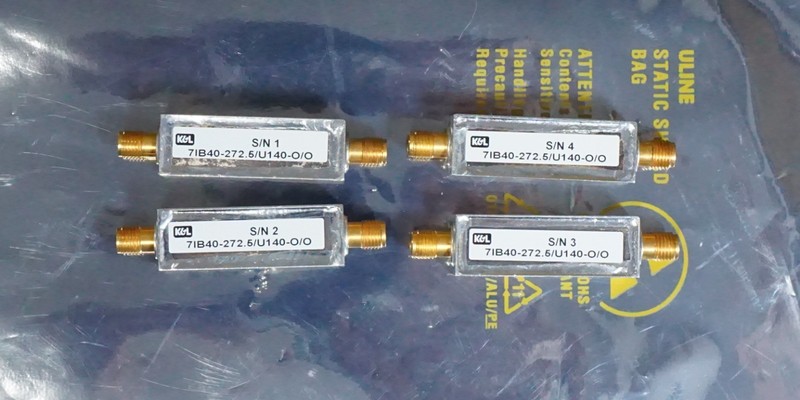 Lot Of 4 K&L Microwave 71B40-272.55/U140-0/0 Bandpass RF Microwave Filter