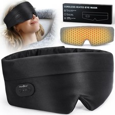 Heated Eye Mask for Dry Eyes - Silk Cordless Warm Eye Compress Moist Heat, Ey...