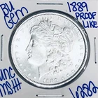 1889 BU UNCIRCULATED MORGAN SILVER DOLLAR AUTHENTIC U.S. MINT FREE SHIPPING 6282