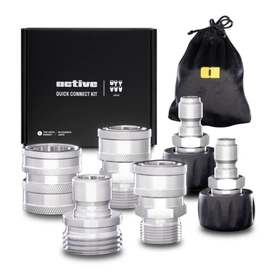 #ad M22 14mm Pressure Washer Quick Connect Kit 304 Stainless Steel M22 14mm to 3... $102.24